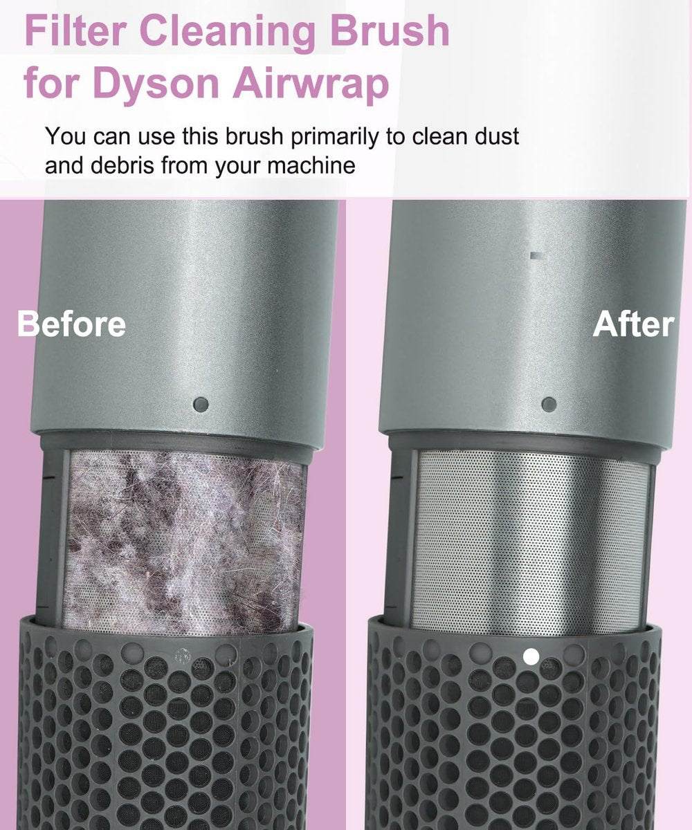 YTCHYYSK Outer Filter Cage Cover Replacement and Cleaning Brush for Dyson Airwrap HS01 HS05 - Magnetic Filter Cover Part 969758-06 & 969760-01, Grey Avelisse