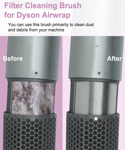 YTCHYYSK Outer Filter Cage Cover Replacement and Cleaning Brush for Dyson Airwrap HS01 HS05 - Magnetic Filter Cover Part 969758-06 & 969760-01, Grey Avelisse