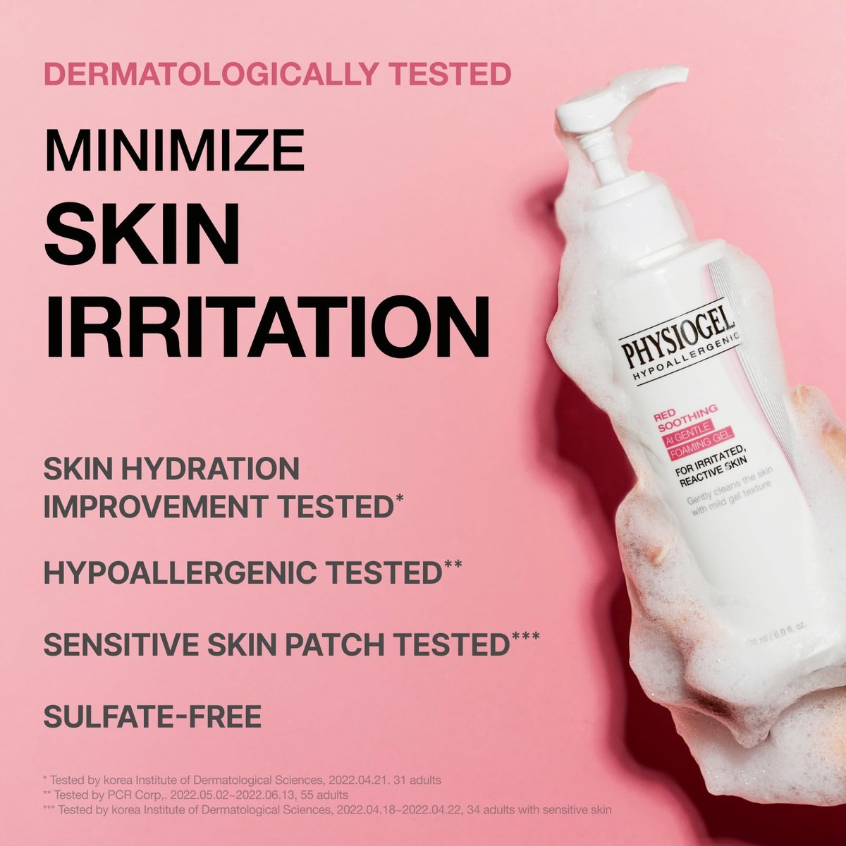 Physiogel Calming Relief Gentle Foaming Gel Hydrating Face Wash with Ceramide, pH-Balanced Cleanser for Sensitive Skin, 6 fl. oz. Avelisse