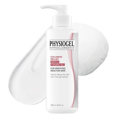 Physiogel Calming Relief Gentle Foaming Gel Hydrating Face Wash with Ceramide, pH-Balanced Cleanser for Sensitive Skin, 6 fl. oz. Avelisse