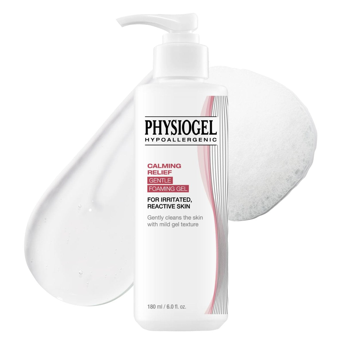 Physiogel Calming Relief Gentle Foaming Gel Hydrating Face Wash with Ceramide, pH-Balanced Cleanser for Sensitive Skin, 6 fl. oz. Avelisse