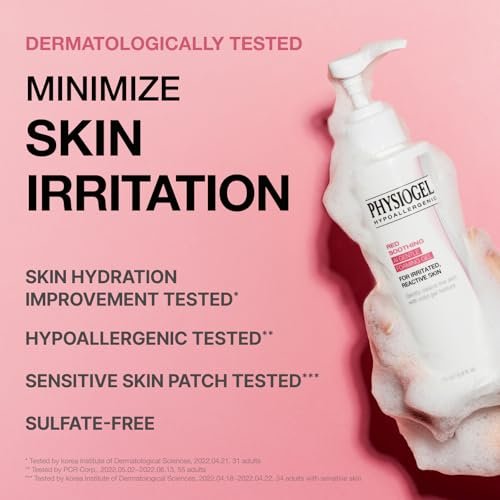 Physiogel Calming Relief Gentle Foaming Gel Hydrating Face Wash with Ceramide, pH-Balanced Cleanser for Sensitive Skin, 6 fl. oz. Avelisse