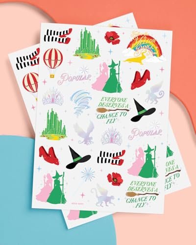 xo, Fetti Witch Temporary Tattoos – 52 Iridescent Foil Pieces | Birthday Witch Accessory, Kids Wizard Party Favor, Cute Musical DIY Activity - görsel 4