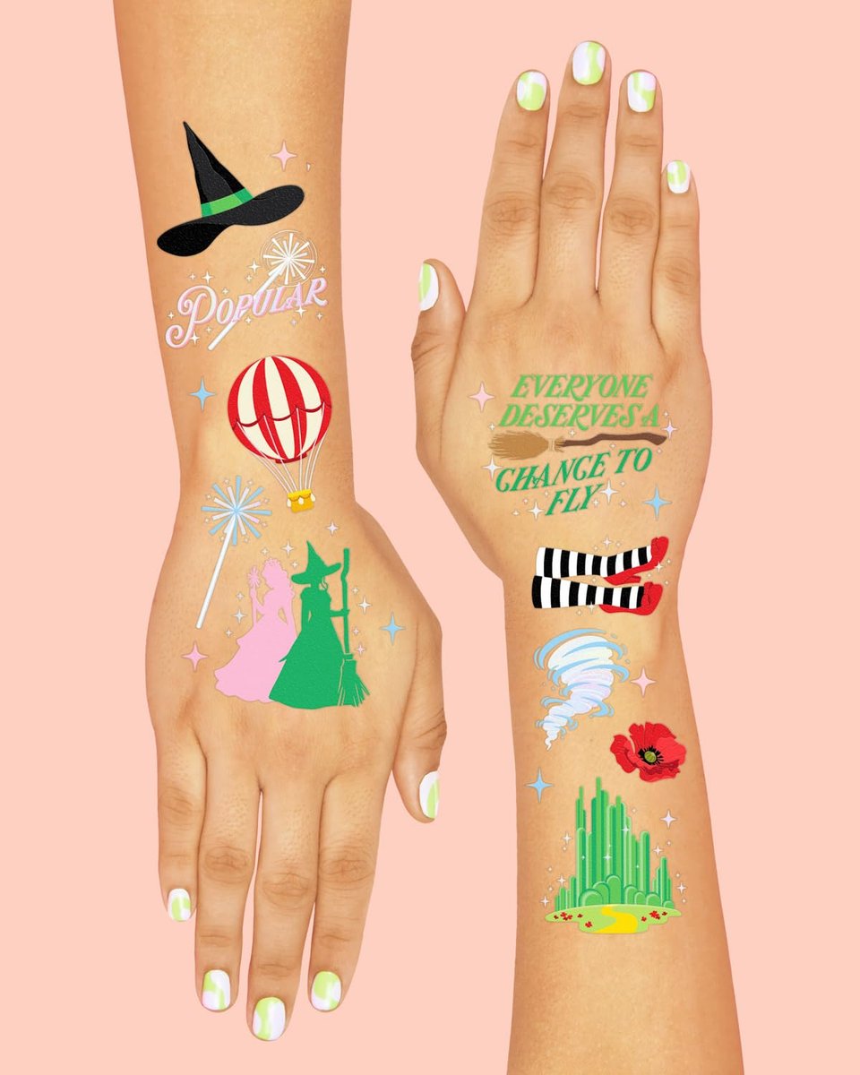 xo, Fetti Witch Temporary Tattoos – 52 Iridescent Foil Pieces | Birthday Witch Accessory, Kids Wizard Party Favor, Cute Musical DIY Activity - görsel 7