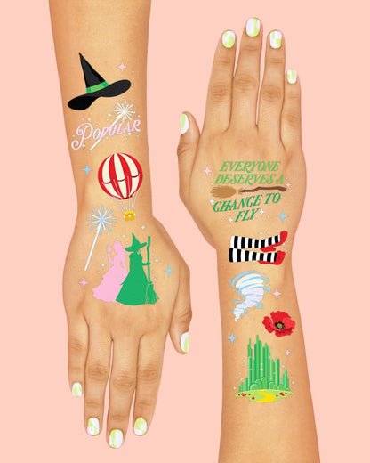 xo, Fetti Witch Temporary Tattoos – 52 Iridescent Foil Pieces | Birthday Witch Accessory, Kids Wizard Party Favor, Cute Musical DIY Activity