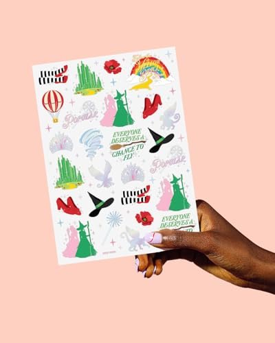 xo, Fetti Witch Temporary Tattoos – 52 Iridescent Foil Pieces | Birthday Witch Accessory, Kids Wizard Party Favor, Cute Musical DIY Activity - görsel 10