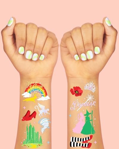 xo, Fetti Witch Temporary Tattoos – 52 Iridescent Foil Pieces | Birthday Witch Accessory, Kids Wizard Party Favor, Cute Musical DIY Activity