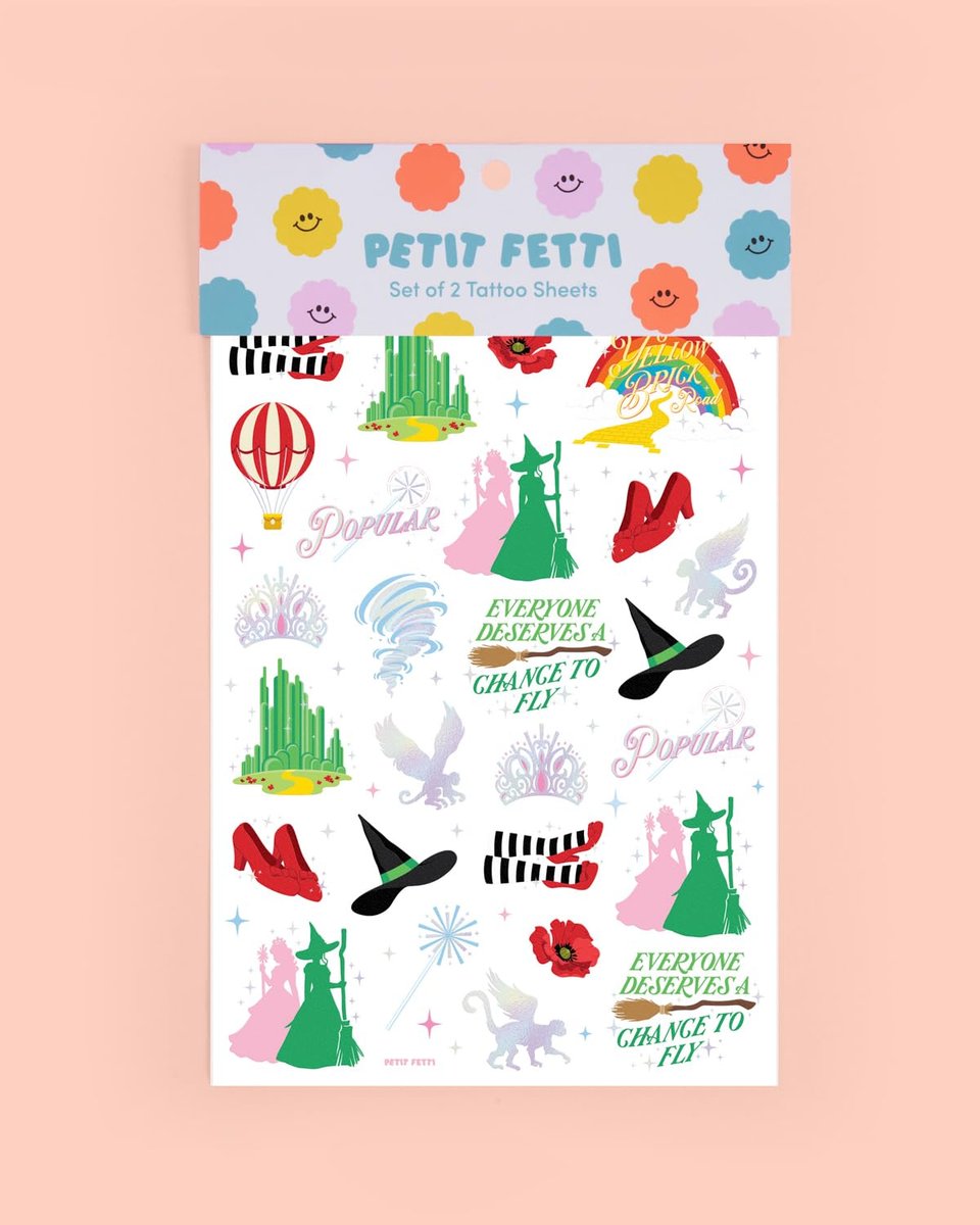 xo, Fetti Witch Temporary Tattoos – 52 Iridescent Foil Pieces | Birthday Witch Accessory, Kids Wizard Party Favor, Cute Musical DIY Activity - görsel 13