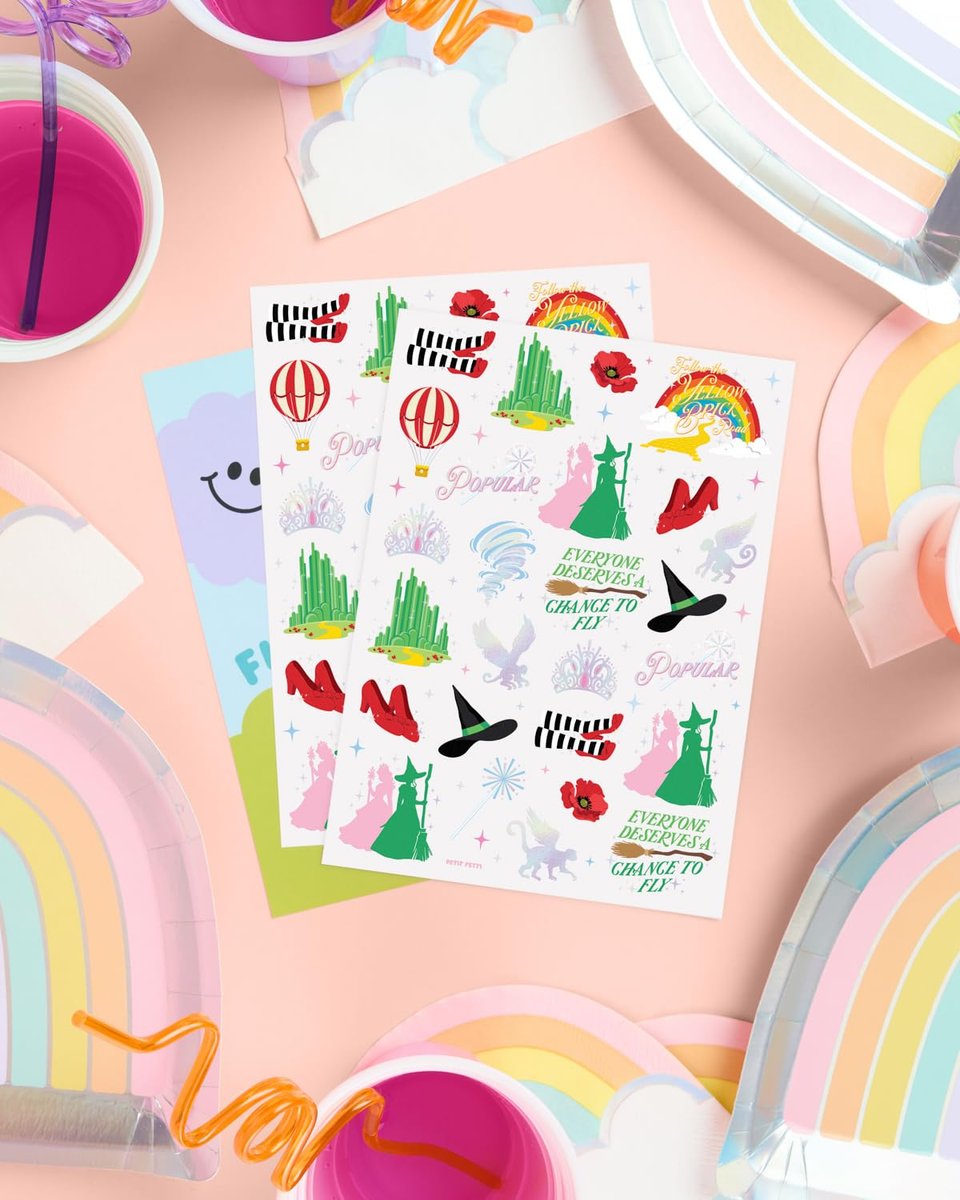 xo, Fetti Witch Temporary Tattoos – 52 Iridescent Foil Pieces | Birthday Witch Accessory, Kids Wizard Party Favor, Cute Musical DIY Activity - görsel 11