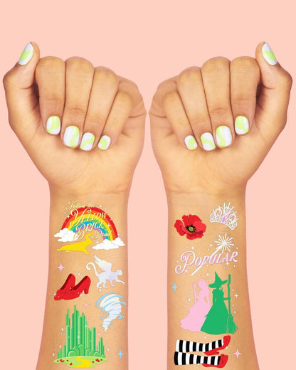 xo, Fetti Witch Temporary Tattoos – 52 Iridescent Foil Pieces | Birthday Witch Accessory, Kids Wizard Party Favor, Cute Musical DIY Activity