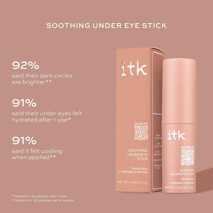 ITK Skincare Eye Cream Set – Caffeine Infused Under Eye Stick + Anti Aging Day & Night Eye Cream with Vitamin C and Ceramides – Brighten, Depuff, Hydrate, Firm & Reduce Puffiness Avelisse