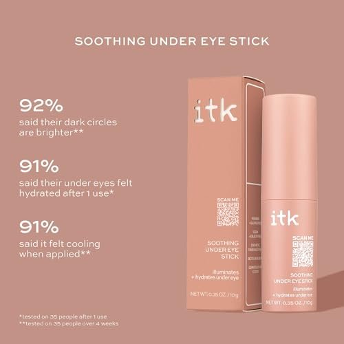 ITK Skincare Eye Cream Set – Caffeine Infused Under Eye Stick + Anti Aging Day & Night Eye Cream with Vitamin C and Ceramides – Brighten, Depuff, Hydrate, Firm & Reduce Puffiness Avelisse