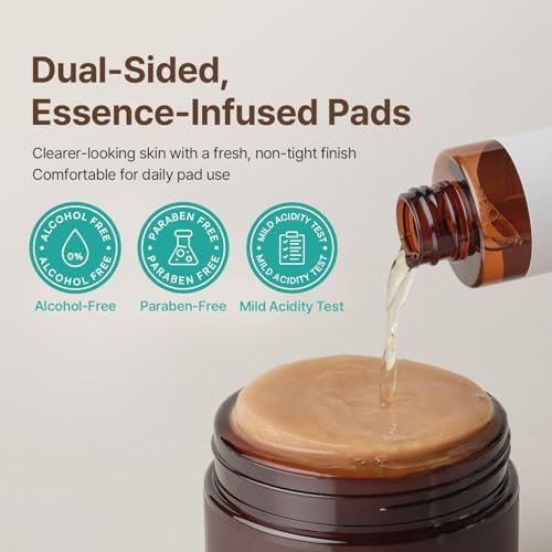 ACWELL Licorice pH Balancing Toner Pads - Vegan Dual-Sided Cotton Pads for Sensitive and Acne-Prone Skin, Dark Spot Brightening & Pore Care, 70 Pads (5.41 fl oz.) Avelisse