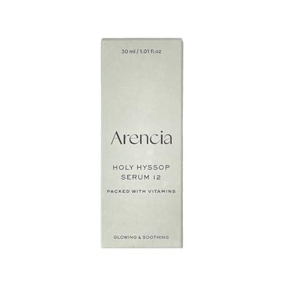 Arencia Hyssop Glow Serum with 10% Niacinamide & 12% Vitamin A, C, E – Hydrating Anti-Aging Serum for Korean Glass Skin