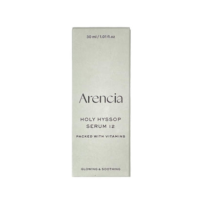 Arencia Hyssop Glow Serum with 10% Niacinamide & 12% Vitamin A, C, E – Hydrating Anti-Aging Serum for Korean Glass Skin