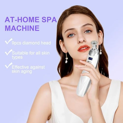 Diamond Professional Microdermabrasion Machine – Portable Home Use Crystal Dermabrasion for Facial Skin Care, Blackhead Remover Kit for Women & Men Avelisse