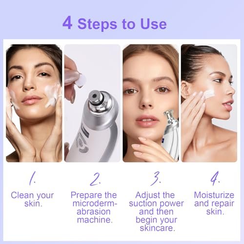 Diamond Professional Microdermabrasion Machine – Portable Home Use Crystal Dermabrasion for Facial Skin Care, Blackhead Remover Kit for Women & Men Avelisse