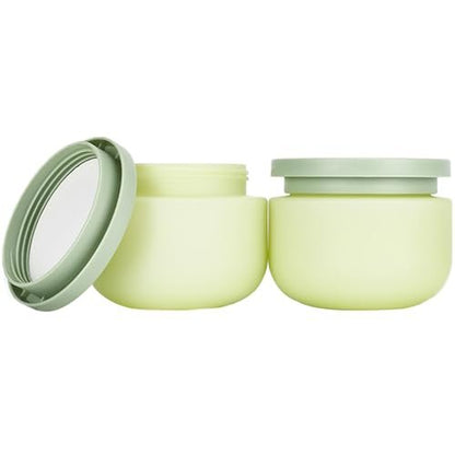 Qeuly 8.8 Oz Plastic Jars With Lids - 2 Pack Leak Proof Cosmetic Containers for Cream, Body Butter, Sugar Scrub, Slime & Rhinestone Storage Avelisse