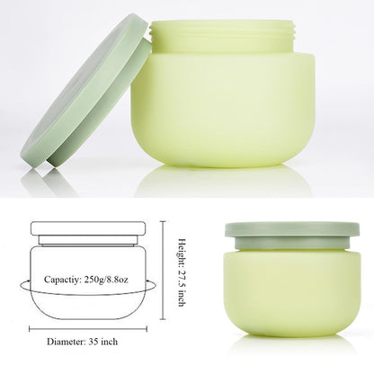 Qeuly 8.8 Oz Plastic Jars With Lids - 2 Pack Leak Proof Cosmetic Containers for Cream, Body Butter, Sugar Scrub, Slime & Rhinestone Storage Avelisse