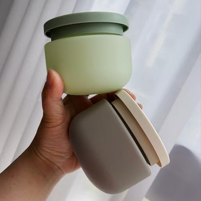Qeuly 8.8 Oz Plastic Jars With Lids - 2 Pack Leak Proof Cosmetic Containers for Cream, Body Butter, Sugar Scrub, Slime & Rhinestone Storage Avelisse