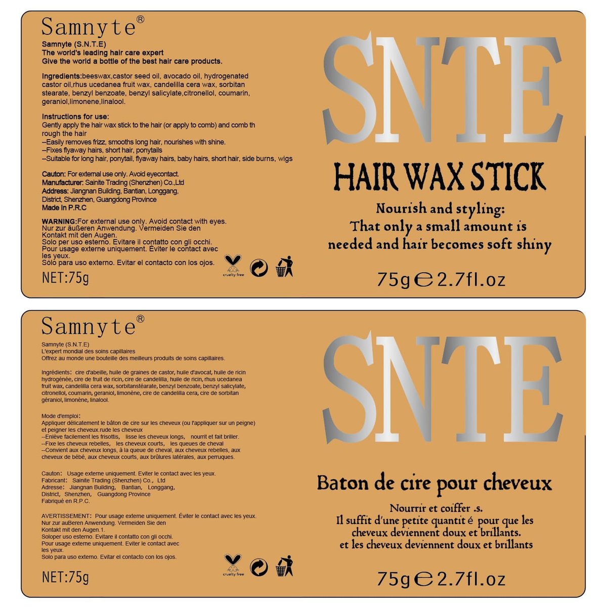 Slick Back Hair Brush & Hair Wax Stick Set – Boar Bristle Brush for Fine to Medium Hair – Smooth Flyaways, Frizz & Baby Hairs, Sleek Ponytails Buns Updos - görsel 17