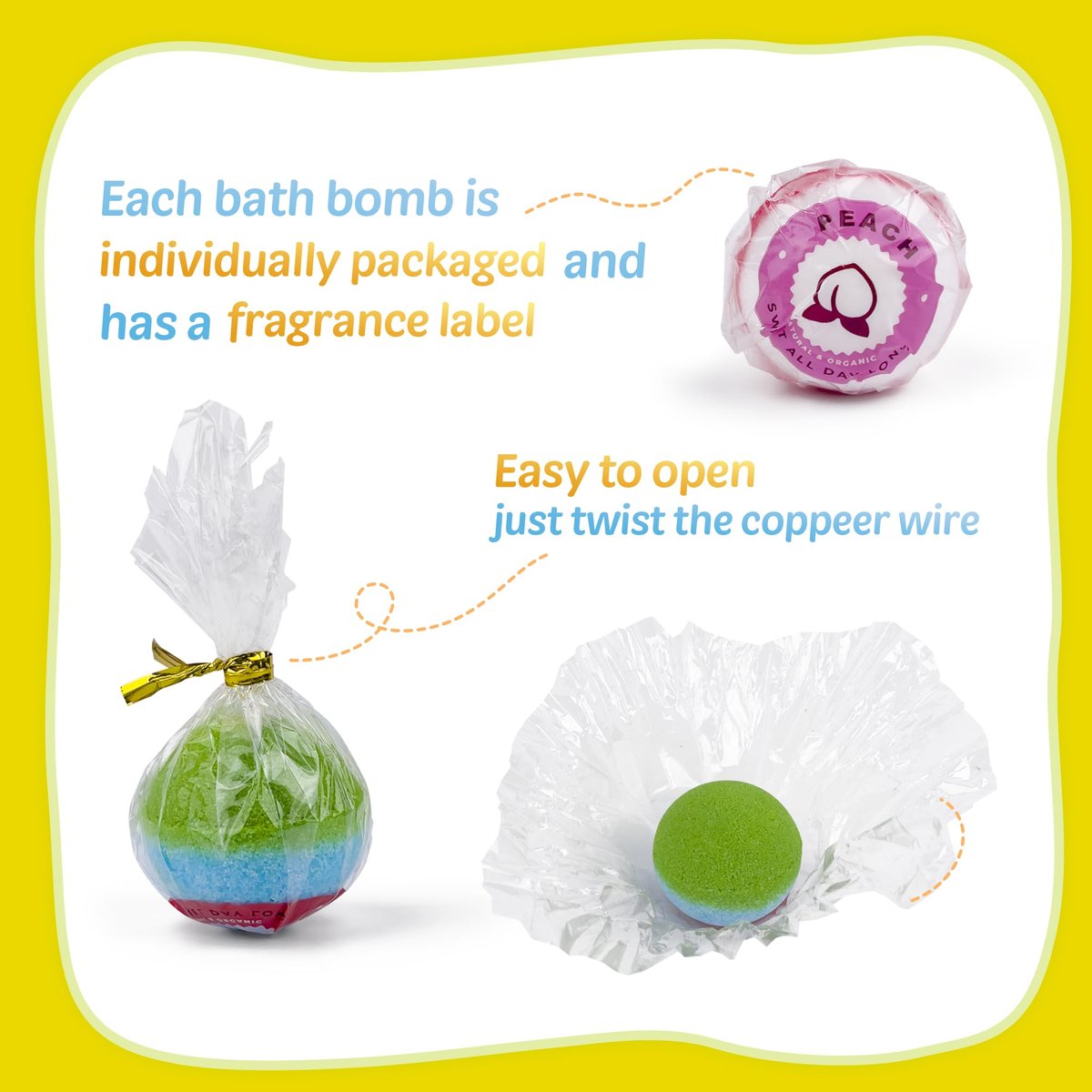 Yekery 30-Pack Bath Bombs for Kids with Glow-in-the-Dark Toy Inside - Organic Natural Fizzing Bath Balls, Handmade Surprise Gift for Boys and Girls Avelisse