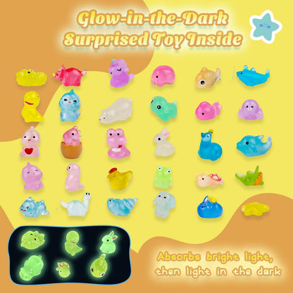 Yekery 30-Pack Bath Bombs for Kids with Glow-in-the-Dark Toy Inside - Organic Natural Fizzing Bath Balls, Handmade Surprise Gift for Boys and Girls Avelisse
