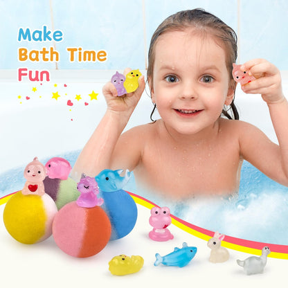 Yekery 30-Pack Bath Bombs for Kids with Glow-in-the-Dark Toy Inside - Organic Natural Fizzing Bath Balls, Handmade Surprise Gift for Boys and Girls Avelisse