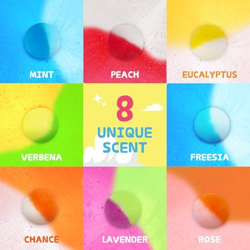 Yekery 30-Pack Bath Bombs for Kids with Glow-in-the-Dark Toy Inside - Organic Natural Fizzing Bath Balls, Handmade Surprise Gift for Boys and Girls Avelisse