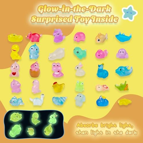 Yekery 30-Pack Bath Bombs for Kids with Glow-in-the-Dark Toy Inside - Organic Natural Fizzing Bath Balls, Handmade Surprise Gift for Boys and Girls Avelisse