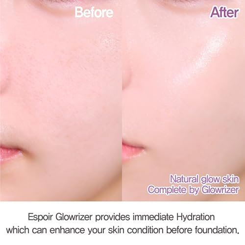 Espoir Glowrizer Face Primer – Hydrating & Moisturizing Makeup Base with Hyaluronic Acid & Niacinamide, Glow Radiant Look, 1.35 fl. oz Avelisse