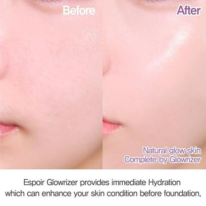 Espoir Glowrizer Face Primer – Hydrating & Moisturizing Makeup Base with Hyaluronic Acid & Niacinamide, Glow Radiant Look, 1.35 fl. oz Avelisse