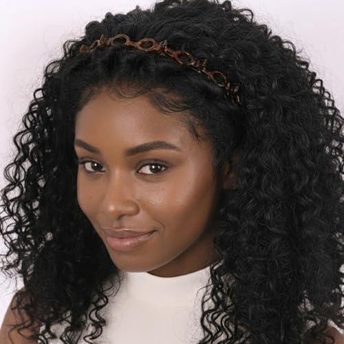 HFZRZFH 2 Pack Clip Headband for Twisty Bangs - 90s Hair Accessories for Women with 8 Mini Clips, Braided Hair Clip Headbands for Y2K Fashion Styling (Black and Brown) - görsel 4