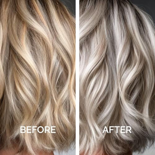 Just Nutritive Purple Toning Shampoo for Blonde, Gray, White, Silver, and Bleached Hair - Eliminate Brassiness, Boost Shine, Repairs, Hydrates, Sulfate-Free, Paraben-Free, Anti-Yellowing, 8 oz. Avelisse