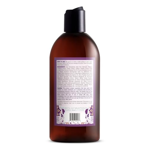 Just Nutritive Purple Toning Shampoo for Blonde, Gray, White, Silver, and Bleached Hair - Eliminate Brassiness, Boost Shine, Repairs, Hydrates, Sulfate-Free, Paraben-Free, Anti-Yellowing, 8 oz. Avelisse