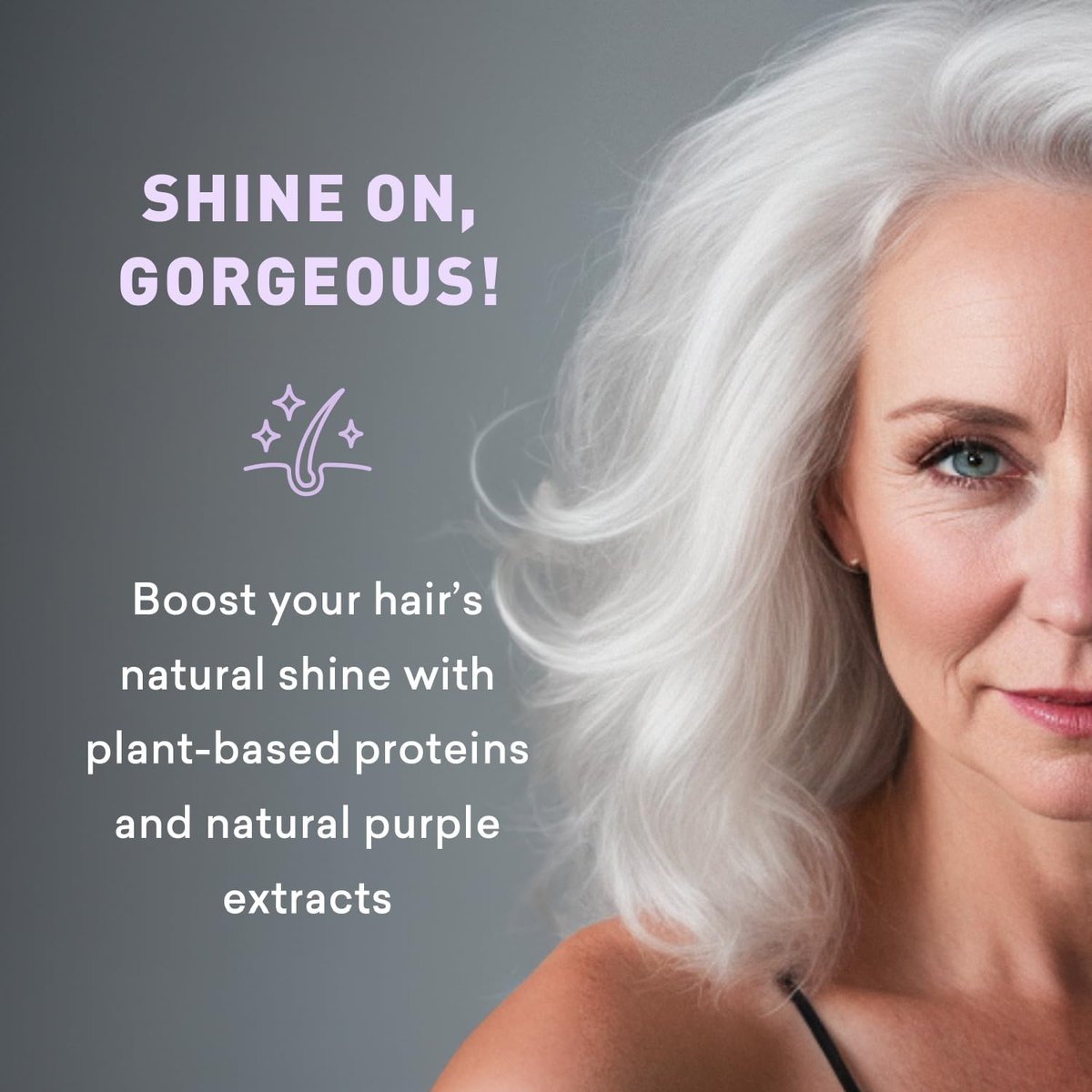 Just Nutritive Purple Conditioner for Blonde, Gray, White, Silver, and Bleached Hair - Eliminate Brassiness, Boost Shine, Repairs, Hydrates, Sulfate-Free, Paraben-Free, Gentle on Scalp, 8 oz. Avelisse