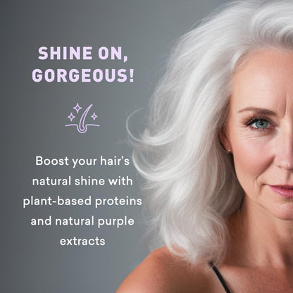 Just Nutritive Purple Conditioner for Blonde, Gray, White, Silver, and Bleached Hair - Eliminate Brassiness, Boost Shine, Repairs, Hydrates, Sulfate-Free, Paraben-Free, Gentle on Scalp, 8 oz. Avelisse