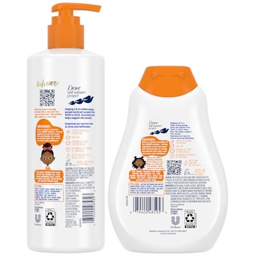 Dove Kids Moisturizing Shampoo + Styling Curl Cream Twin Pack – Curly Hair Products for Kids, Coconut Cookie Scent (3 Piece Set) Avelisse