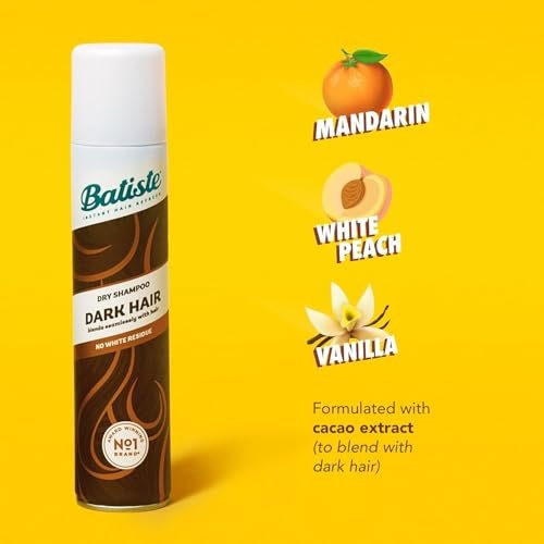 Batiste Dry Shampoo for Dark Hair, Refresh and Absorb Oil Between Washes, Waterless Shampoo for Added Texture and Body, 6.73 oz, Pack of 2 Avelisse