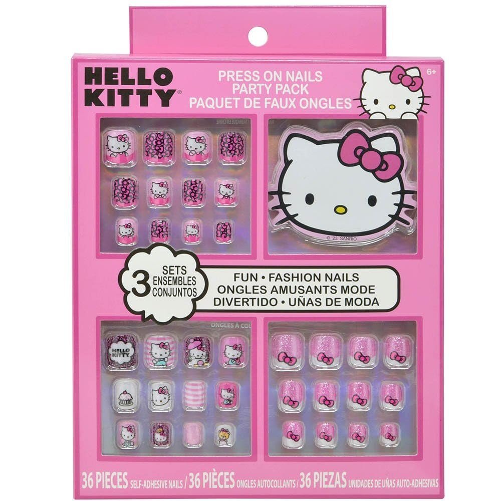 Hello Kitty Press-On Nails Party Pack - 36 Self-Adhesive Nails for Kids & Adults - görsel 1