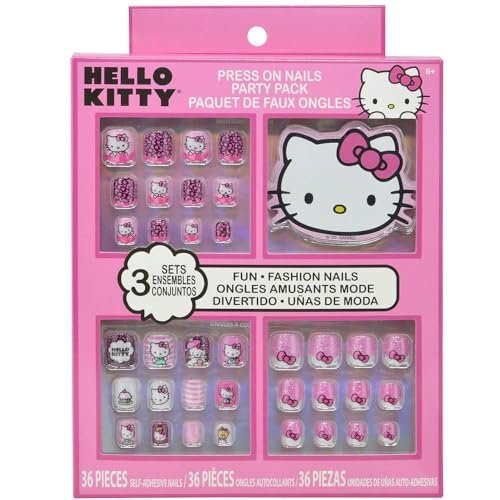 Hello Kitty Press-On Nails Party Pack - 36 Self-Adhesive Nails for Kids & Adults - görsel 2