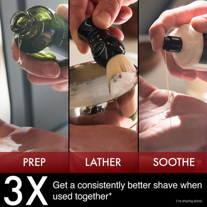The Art of Shaving Sandalwood 4-in-1 Trial Kit: Pre-Shave Oil, Shaving Cream, Shaving Brush & After-Shave Balm – Protects Against Irritation and Razor Burn – Hydrates and Nourishes Dry Skin Avelisse