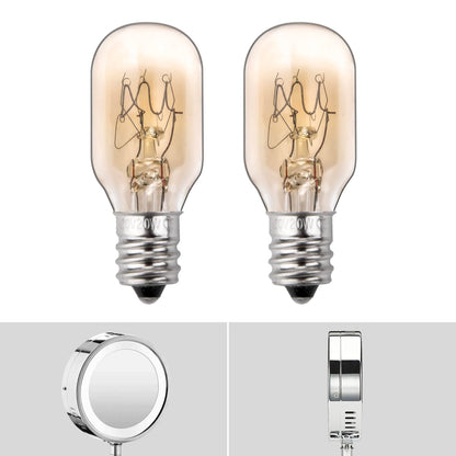 ZTTM 20W 120V Incandescent Replacement Bulb for Conair RP34B Makeup Mirror – E12 Candelabra Base, 2700K Warm Light (2-Pack) Avelisse