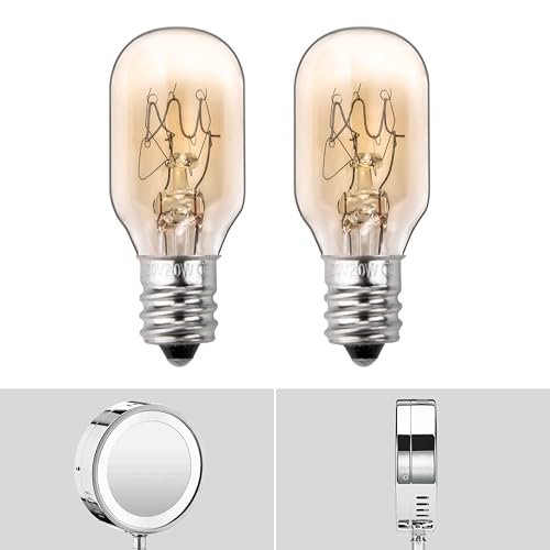 ZTTM 20W 120V Incandescent Replacement Bulb for Conair RP34B Makeup Mirror – E12 Candelabra Base, 2700K Warm Light (2-Pack) Avelisse