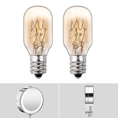 ZTTM 20W 120V Incandescent Replacement Bulb for Conair RP34B Makeup Mirror – E12 Candelabra Base, 2700K Warm Light (2-Pack) Avelisse