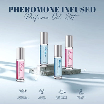 Aeshory Pheromone Perfume for Men - 2 Pack Roll-On Attraction Cologne, Long-Lasting Essential Oil Scent Avelisse