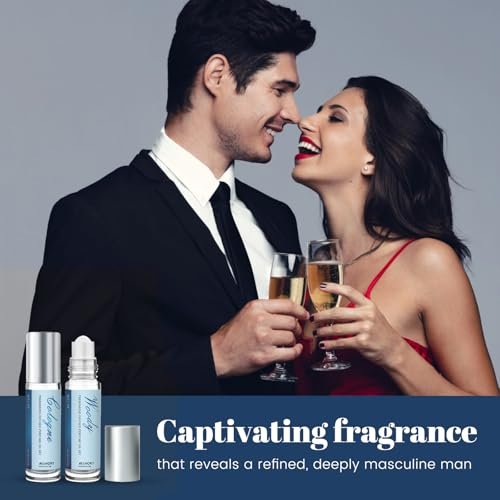 Aeshory Pheromone Perfume for Men - 2 Pack Roll-On Attraction Cologne, Long-Lasting Essential Oil Scent Avelisse