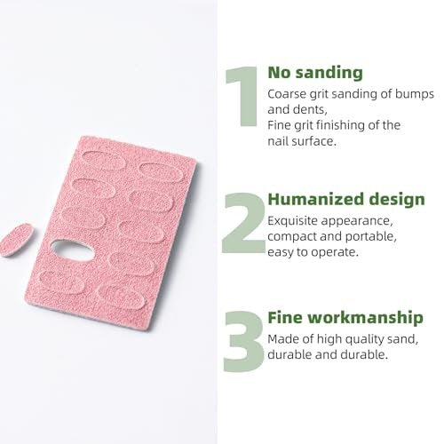 180 Grit Sandpaper Sheets with Dual Ended Nail Cuticle Pusher and Cutter - Self-Adhesive Sandpaper for Keratinizer Slant Heads, Nail Art Pre-Polishing, Salon and Home Use (50 Pack) - görsel 12