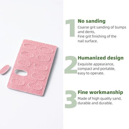180 Grit Sandpaper Sheets with Dual Ended Nail Cuticle Pusher and Cutter - Self-Adhesive Sandpaper for Keratinizer Slant Heads, Nail Art Pre-Polishing, Salon and Home Use (50 Pack)
