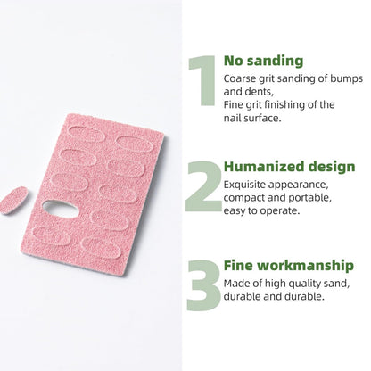 180 Grit Sandpaper Sheets with Dual Ended Nail Cuticle Pusher and Cutter - Self-Adhesive Sandpaper for Keratinizer Slant Heads, Nail Art Pre-Polishing, Salon and Home Use (50 Pack)